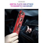 Wholesale iPhone 8 Plus / 7 Plus Tech Armor Ring Grip Case with Metal Plate (Red)